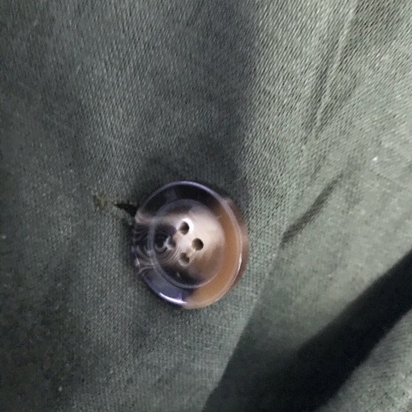 Khaki Green sleeveless linen blend top - Picture 4 of 5